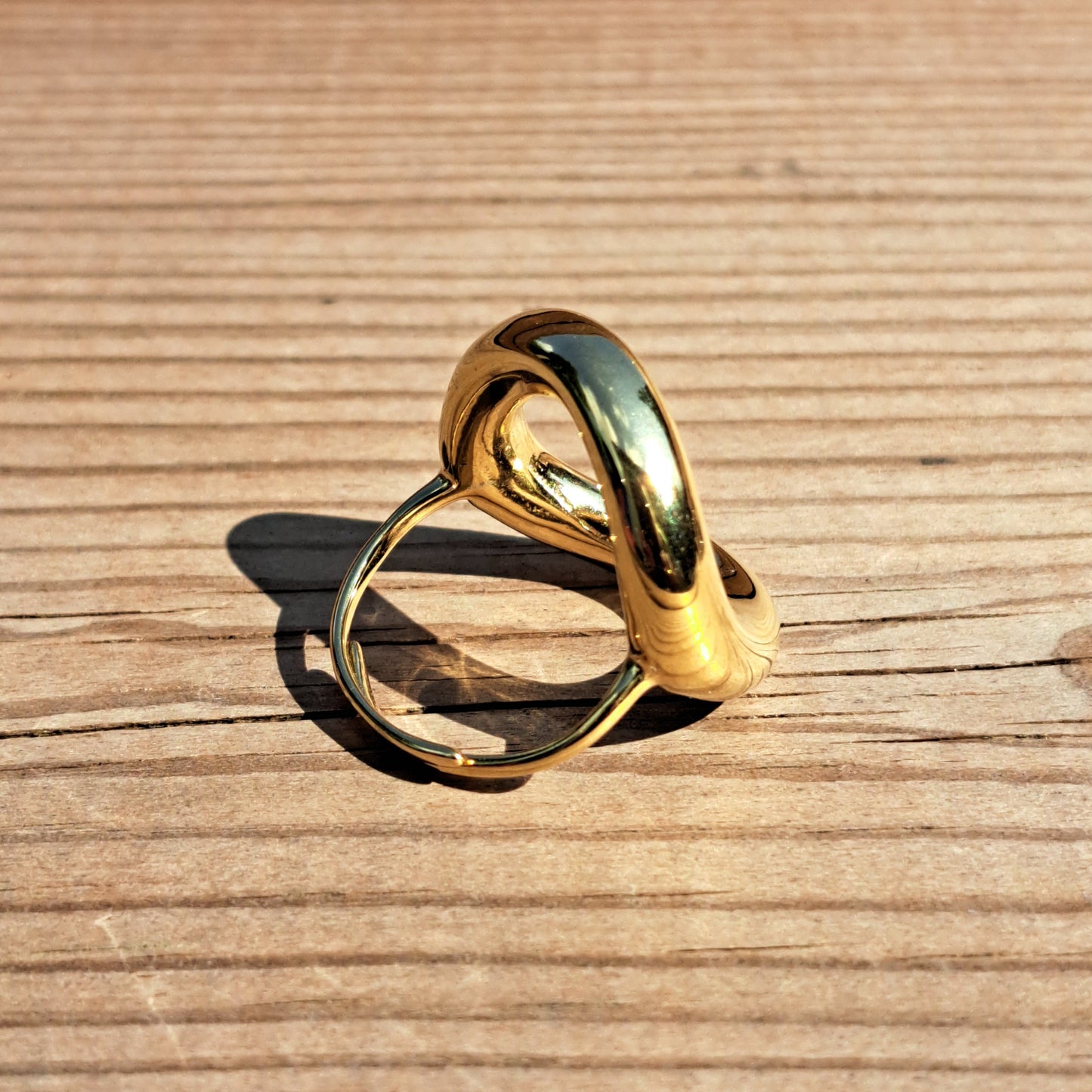 Bague Grand Cercle Dorée