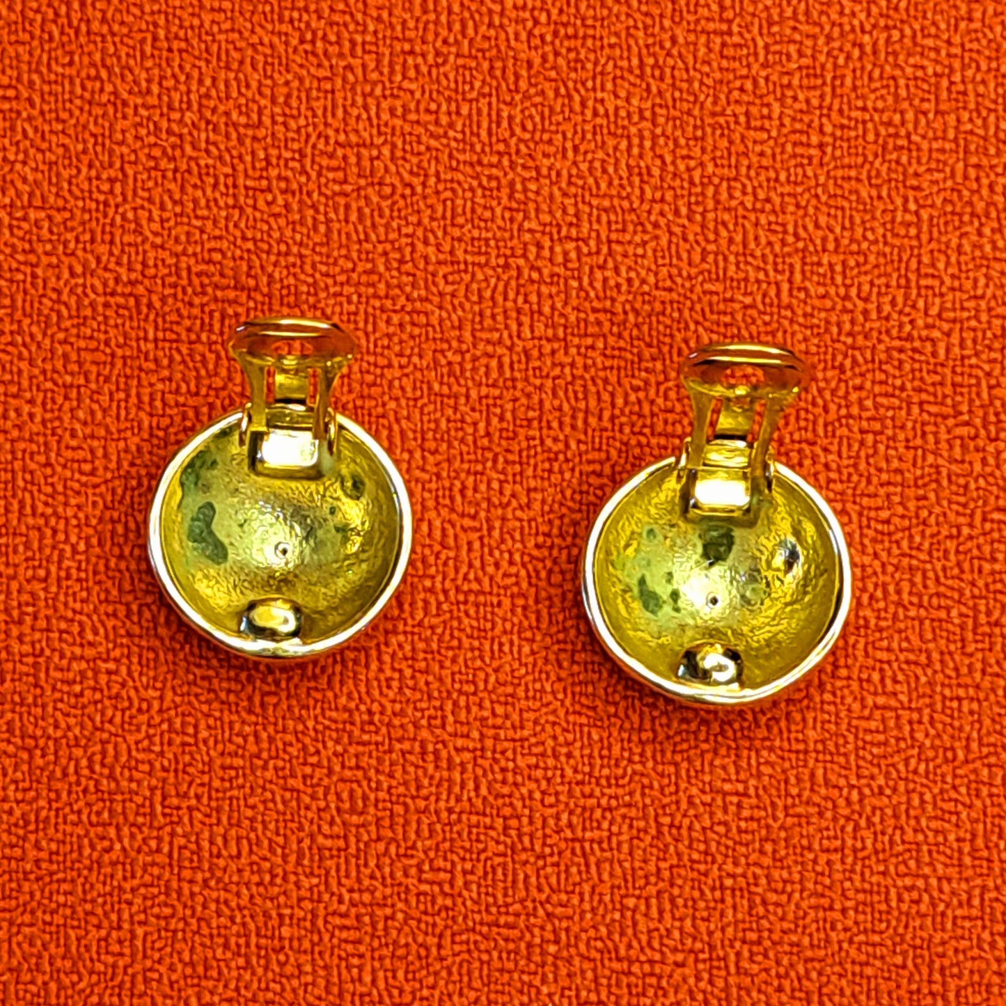 Vintage clips demi boule avec étoiles strass