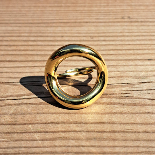 Bague Grand Cercle Dorée