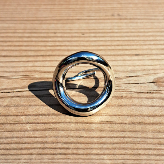 Bague Grand Cercle Argentée